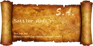 Sattler Azár névjegykártya